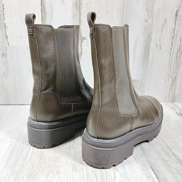 Sam Edelman Wellington Women's Brown Lug Sole Ankle Boots #1116 - Picture 7 of 11